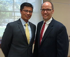 Image of Dr. Cajayon & Secretary of Labor Tom Perez